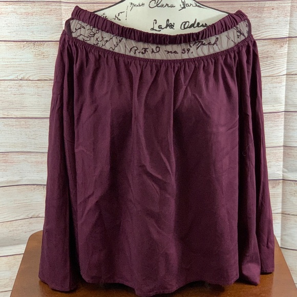 Rock & Republic Tops - Rock & Republic Burgundy Off the Shoulder Top